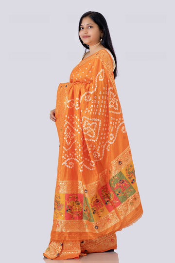 Bandhani Saari - Yellow